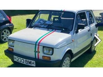 1990 fiat 126 blanc manuel, 4 vitesses conduite à droite...