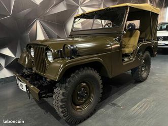 jeep willys m38a1 m38 4 cylindres 2.2 72 ch essence bvm3 4 places tissu roue de secours collection 1953 m38a