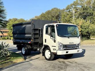 used 2017 isuzu npr hd 10-foot dump truck with storage compartments