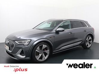 audi e-tron - s quattro 95 kwh | 503 pk | soh 100% | trekhaak | s line | half lederen bekleding | lichtm
