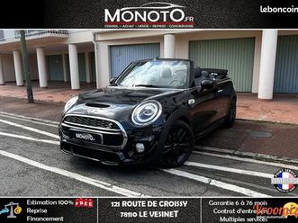 mini mini cooper s jcw cabriolet 2.0 i 192ch boîte auto jantes jcw camera carplay entretien mini