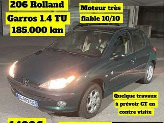 peugeot 206 finition spéciale rolland garros