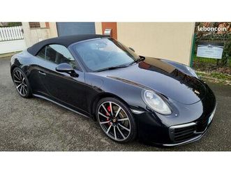 porsche 911 carrera 4s cabriolet (991.2) 3.0 420 +pack chrono+lift+roue directrice+pasm+pse+bose+cuir etendu+siege ventile 18p+full service porsche