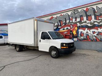 used 2017 chevrolet express commercial cutaway 3500, 177 work van, sold as is!