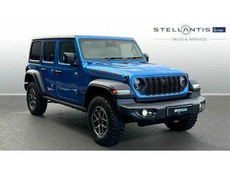 jeep wrangler 2.0 gme rubicon suv 4dr petrol auto 4wd euro 6 (start/stop) (272 ps)