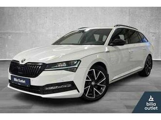 škoda superb stasjonsvogn 200hk, tdi, 4x4, sportline, webasto, adaptiv cruise++ 2022 hvit