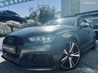 audi rs3 berline 2.5 tfsi daza 400ch quattro + toit ouvrant + ligne rs + decata + carplay + garantie 12 mois