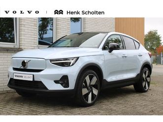 volvo c40 recharge twin ultimate 82 kwh | glazen dak | semi elek. trekhaak | 360° camera | kunstlederen bekleding | blind spot | extra getint glas | verwarmbare