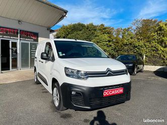 citroen berlingo (3) 1.6 bluehdi 100ch / 2019 / 1°main /aide parking / bluetooth / clim / tva recuperable / entretien citroen