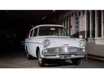 1962 ford anglia bleu manuel, 4 vitesses conduite à gauch...