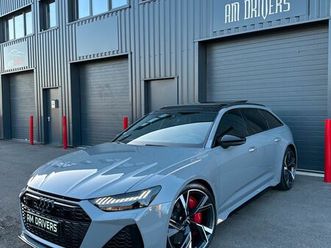 audi rs6 c8 4.0 v8 tfsi quattro 600cv immat fr pano/design rs/b&o/ceramique/ja22/dynamique rs