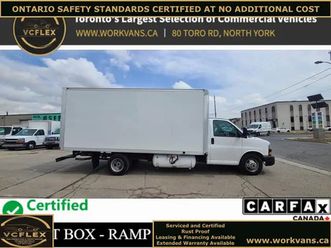 2016 gmc savana g3500 - 16ft box - v8 gas + propane - certified