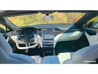 tesla model s p100d – ludicrous+ 2,4s – style plaid / full black carbone / intérieur blanc