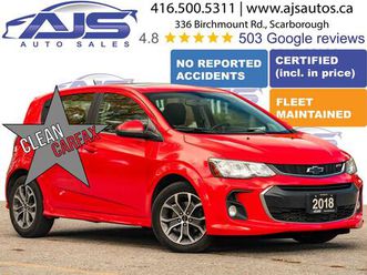 used 2018 chevrolet sonic lt tubro