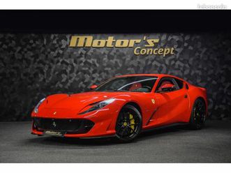 ferrari 812 superfast 6.5 v12 800 ch 2020 - rosso corsa carbone camera 360 baquets passenger display