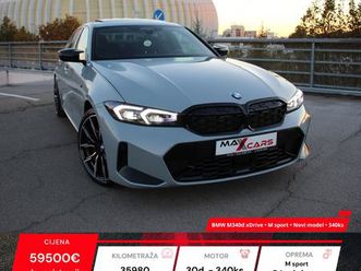 bmw m340d xdrive•msport•novi model•krovni prozor•head up•kamera•340ks, 2023 god.
