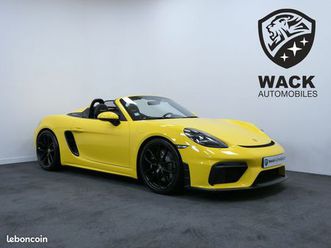 porsche 718 spyder 4.0l 420 cv pdk / première main / jaune racing / cuir complet / carbone / baquets 918