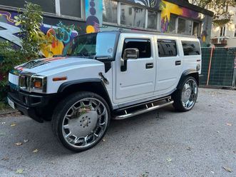 hummer h 2 einmalig mit 30 zoll und 57500 km 398 ps last edition