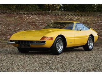 ferrari 365 gtb/4 daytona 5.724 miles ferrari classiche certified - this car qualifies for 0% import tariffs in the usa 5.724 miles since 1973 - accompanied b