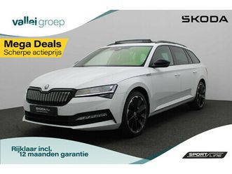 skoda superb combi 1.4 tsi 218 pk dsg iv sportline business | panoramadak | trekhaak | canton sound | 360 camera | matrix led | adaptief onderstel | keyless | 1