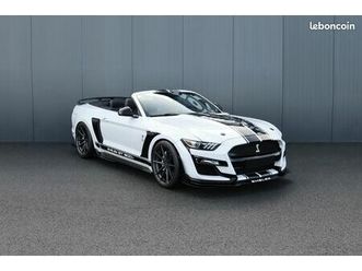 mustang cabriolet v8 look gt 500 base gt5.0 bva6 421cv blanc nacre 06/2017 coc europe & malus inclus pack premium & pack confort hifi shaker + caisson de basse 