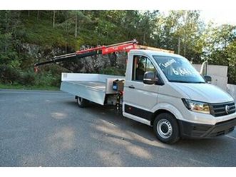 volkswagen crafter 4,2m flak med kran ml 230,3