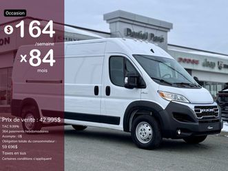 ram promaster cargo van 2023 2500 high roof 159po | 12 pi plancher | cloison |