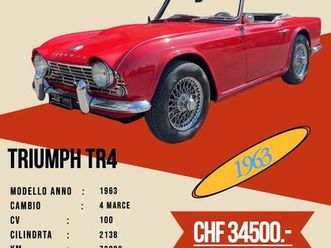 triumph tr4 roadster, anno 1963, auto d'epoca perfetta