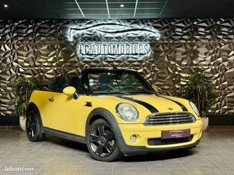 mini cooper cabriolet 1.6 122cv pack chili / radio cd / clim auto / regulateur / aide au stationnement ar / feux auto / essuies-glace auto / double des cles / g