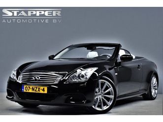 infiniti g cabrio - 37 gt 320pk v6 automaat premium org.nl xenon/navi/led/leer/bose/keyless/camera/stoelverw./