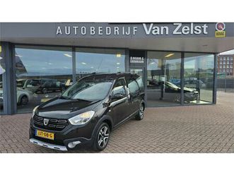 dacia dokker - 1.2 tce stepway, airco, multimediasysteem, navigatie, bluetooth, voorstoelen verwarmd, par