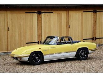 lotus elan sprint dhc, 1972. £20k repaint in lotus yellow / cirrus white. mohair hood.