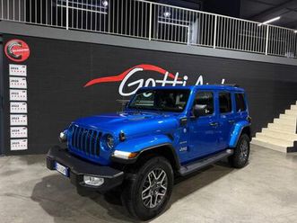 jeep wrangler tetto apribile elettrico 4xe blu misano