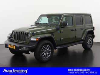 jeep wrangler unlimited 4xe 380 80th anniversary | leder | premium audio | camera | zondag open!