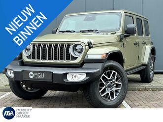 jeep wrangler unlimited 4xe 380 sahara apple carplay/android auto i achteruitrij camera i navigatie i direct leverbaar i