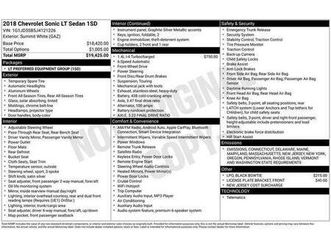 2018 chevrolet sonic lt