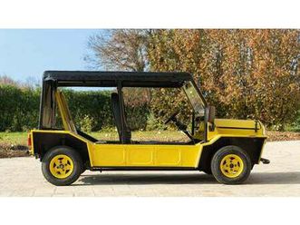 1973 mini moke giallo manuel conduite à gauche in italie...