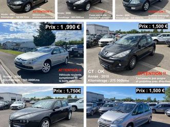 lot de 6 voitures a vendre dans l'état p