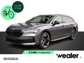 skoda superb combi - sportline business 1.5 tsi phev 204 pk | gratis e-bike | trekhaak | 19