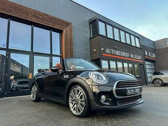 mini cabrio - 1.5 cooper chili serious business aut/bruin leer/navi/union jack/nap