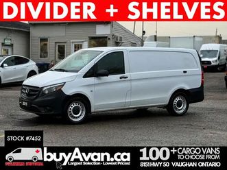 2019 mercedes-benz metris cargo 126wb divider + shelves