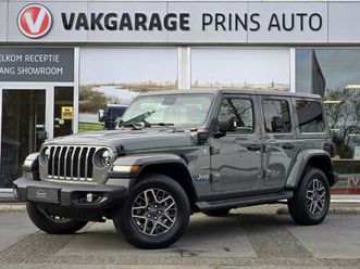 jeep wrangler unlimited 4xe 380 sahara |sting grey|stoel+stuurverw.|camera v+a| 3904 | suv/terreinwagen/cabriolet