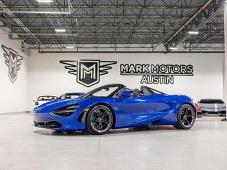 used 2022 mclaren 720s spider-aurora blue-leather interior