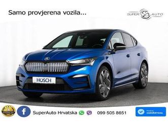 škoda enyaq iv 80 coupe rs 299 ks, acc+kam+gr sjed+pano+virt+navi, 2023 god.