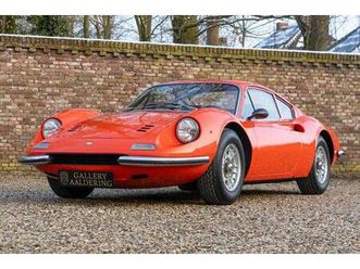 ferrari 246 gt dino l-series matching numbers and colors livery in rosso dino over nero with red inserts - the color combination as presented in the '69 sales