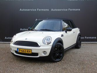 mini one - 1.6 cabrio - pdc- black edition - airco