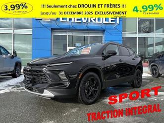 2025 chevrolet blazer awd / 2lt+ / black edition sport / 3.99% d'interet