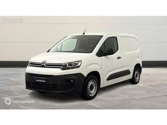 citroen berlingo van véhicule utilitaire ou société m 650kg bluehdi 100 s&s club bvm5