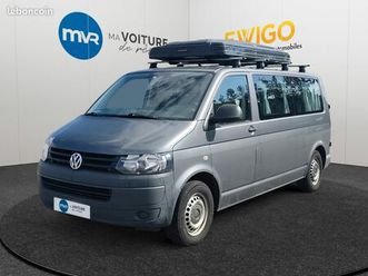 volkswagen transporter 2.0 tdi 114 fap bluemotion long 9pl - aménagé + tente de toit - entretien à jour