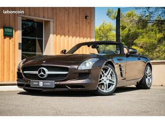mercedes sls amg roadster - rocky mountains dark brown metallic - parfait etat - configuration exceptionnelle